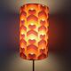 table lamp metal | geometric printed lampshade seventies style