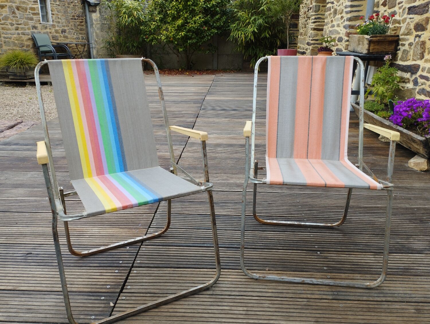 Leroline folding armchairs 70s