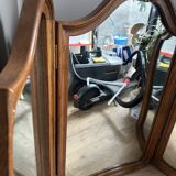 Art Deco style solid wood triptych mirror