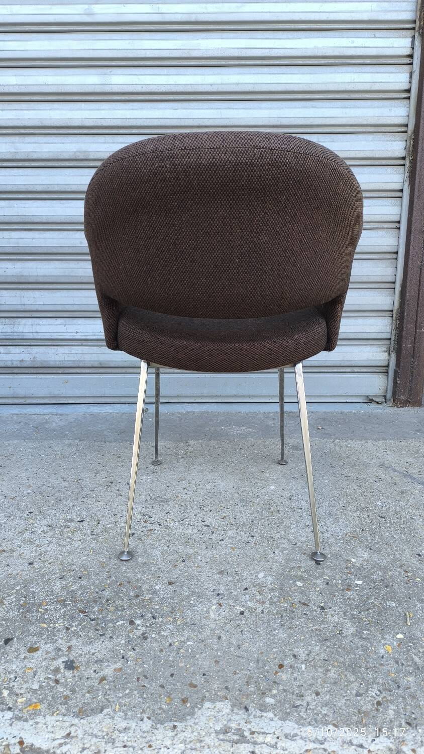 1970s tweed conference chair