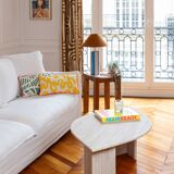 Travertine petal table