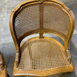 Fauteuil en cannage style Louis 15
