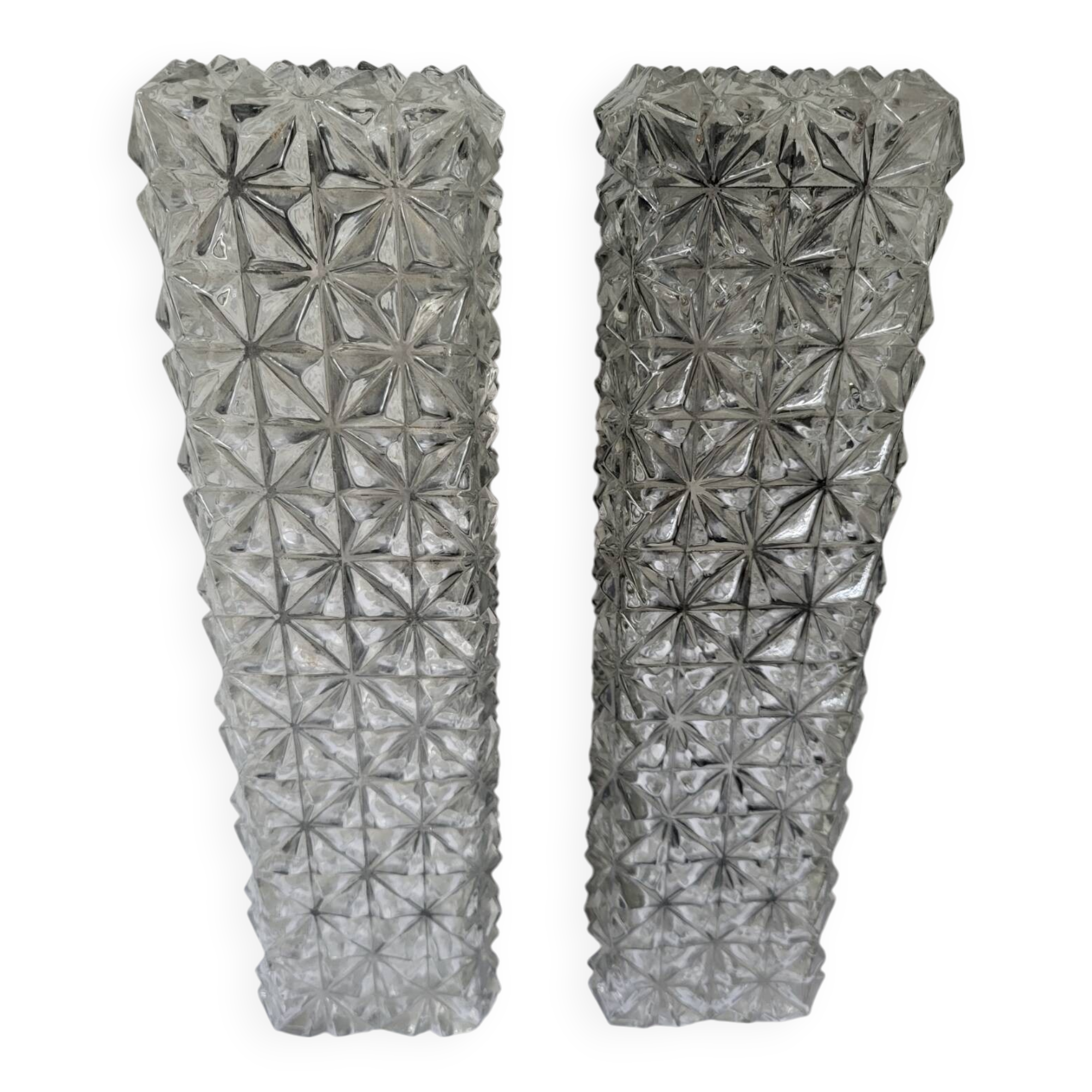 Erco Glass and Bakelite Wall Sconces 1960s, Set of 2 Vintage