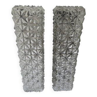Erco Glass and Bakelite Wall Sconces 1960s, Set of 2 Vintage