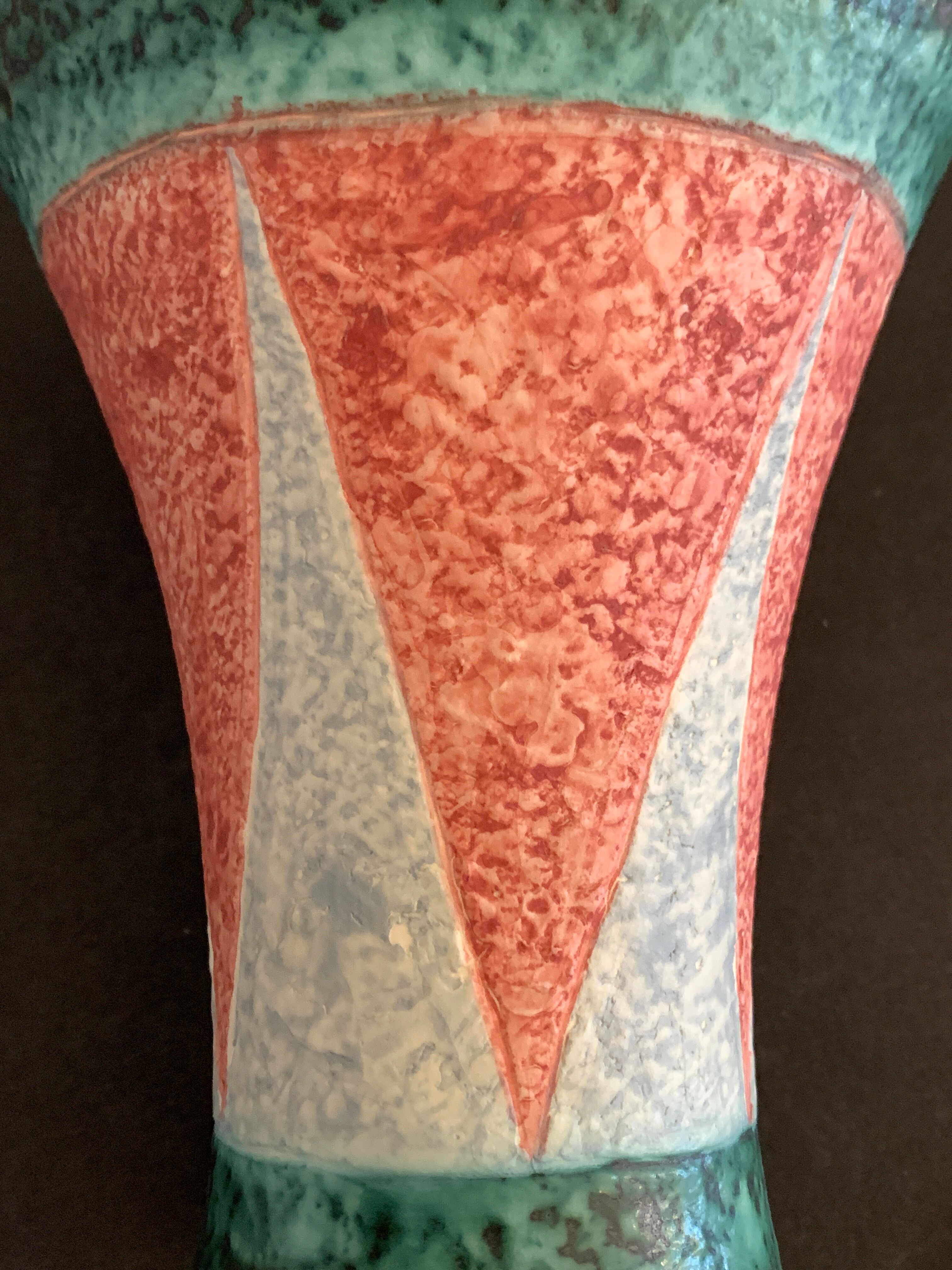Ceramic cornet vase by Jacques Sagan, Vallauris, 1960
