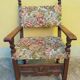 Antique poltrona trono in solid walnut with carving 19th century