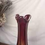Large Soliflore Vase, Murano Art Deco Glass in the Style of Flavio Poli
