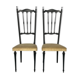 Italian Vintage set of two side Chiavari chairs from 50s