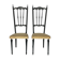 Italian Vintage set of two side Chiavari chairs from 50s