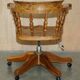 Chaise de bureau pivotante en bois d'if burr - Windsor swivel