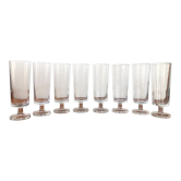 Set of 8 champagne flutes 70s