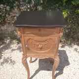 Louis XV solid walnut bedside table