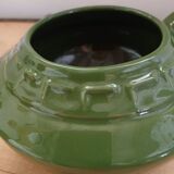 Green earthenware teapot