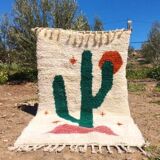 Handcrafted Beni Ouraine rug, size 200 x 300 cm, colorful patterns