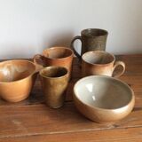 Set of stoneware cups