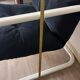 Fauteuil IKEA vintage velours et tube