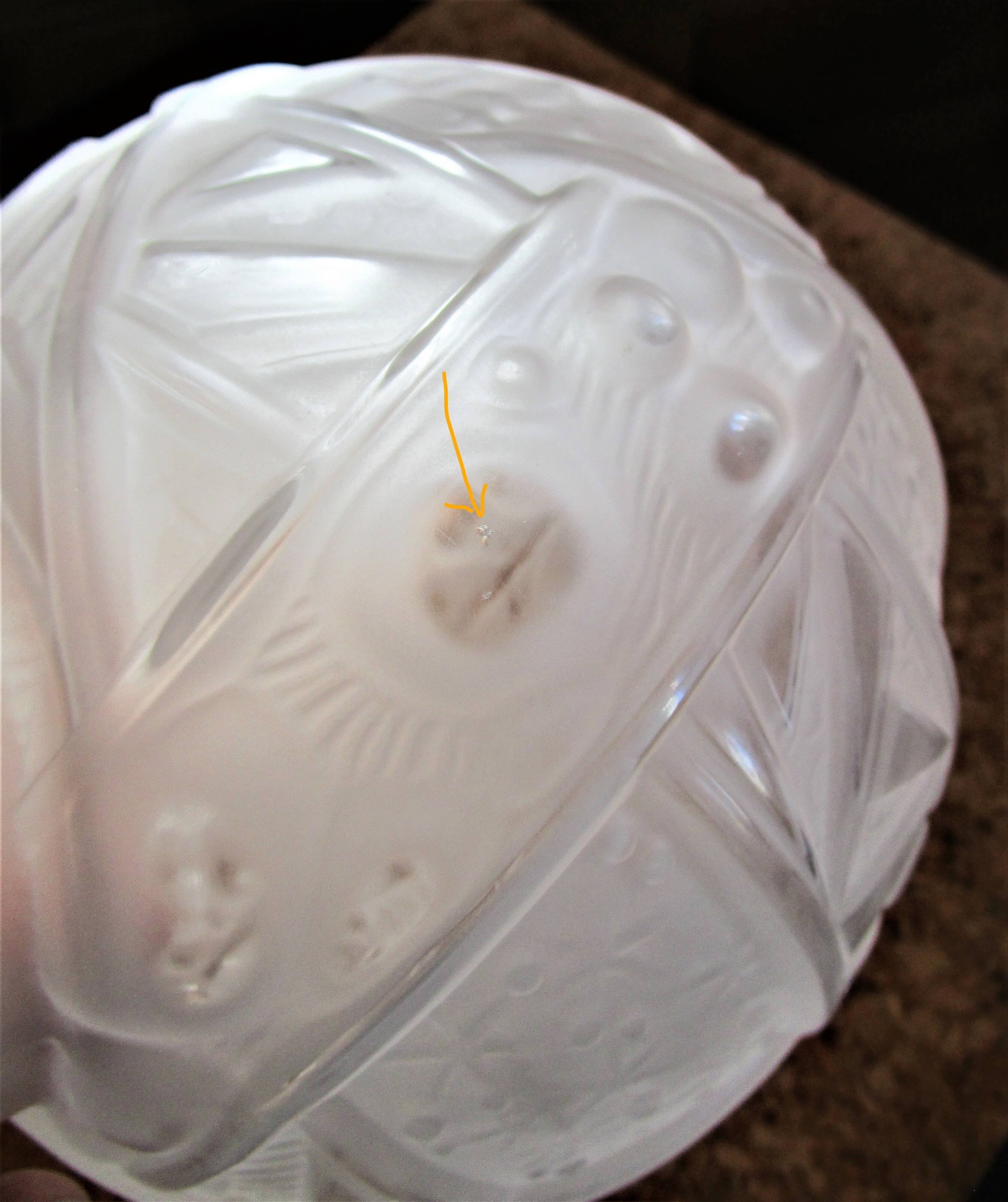 Globe glass ball Muller Brothers Art Deco 30s