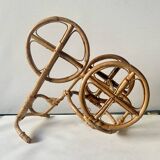 Vintage plant holder tricycle in bamboo and rattan