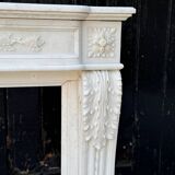 Louis XVI Style Fireplace in Carrara Marble Circa 1880