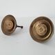 Pair of antique Empire furniture knobs from the 19th century in solid bronze.