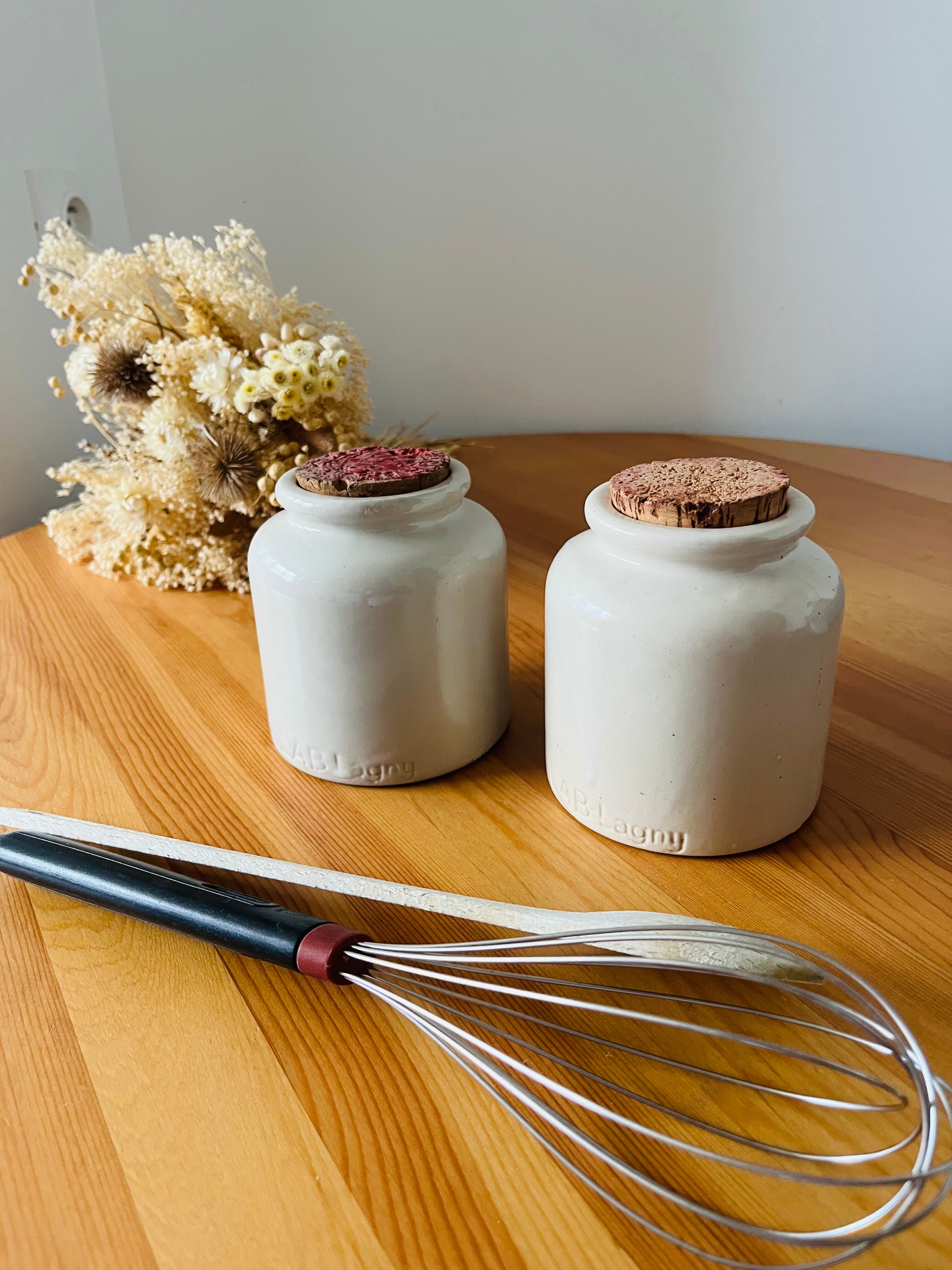 Ancient sandstone mustard pots