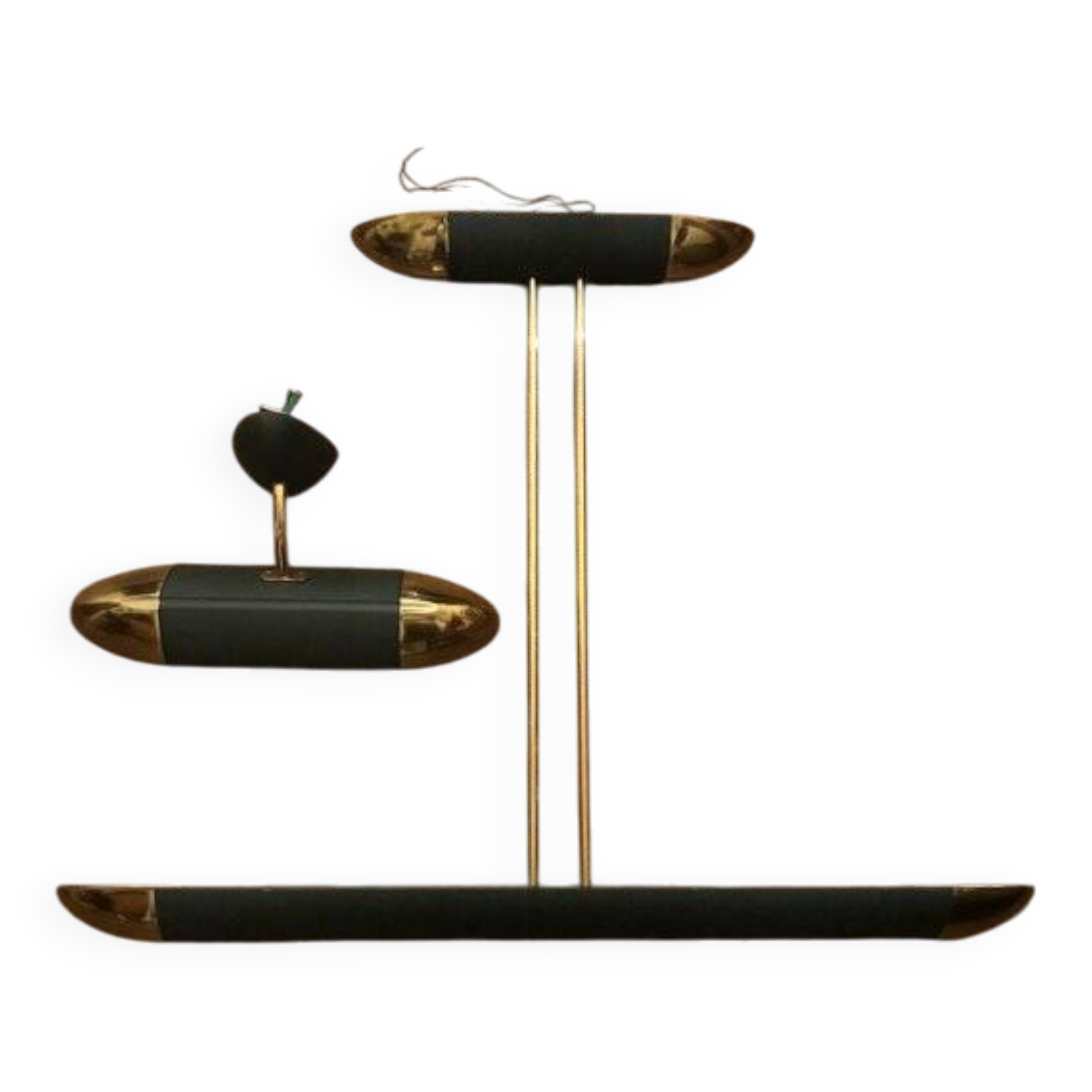 Two matching light fixtures - Pendant and wall lamp - Lucien Gau