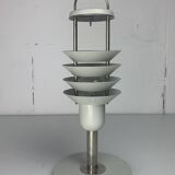 Pair danish scandinavian space age architectural table lamps