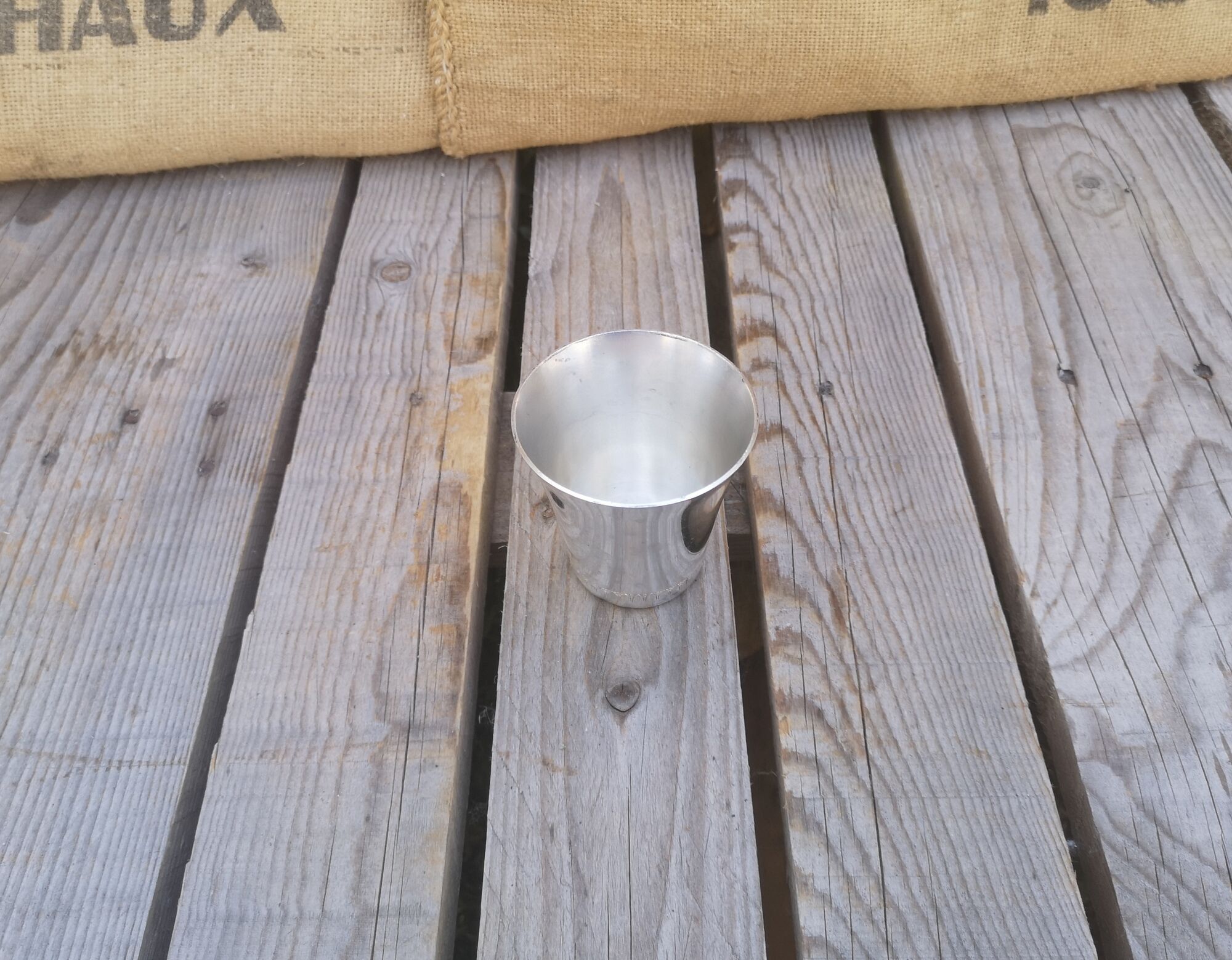 Silver metal timbale