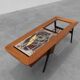 Coffee Table model 210, teak wood and ceramic,by Alfred Hendrickx, Belform