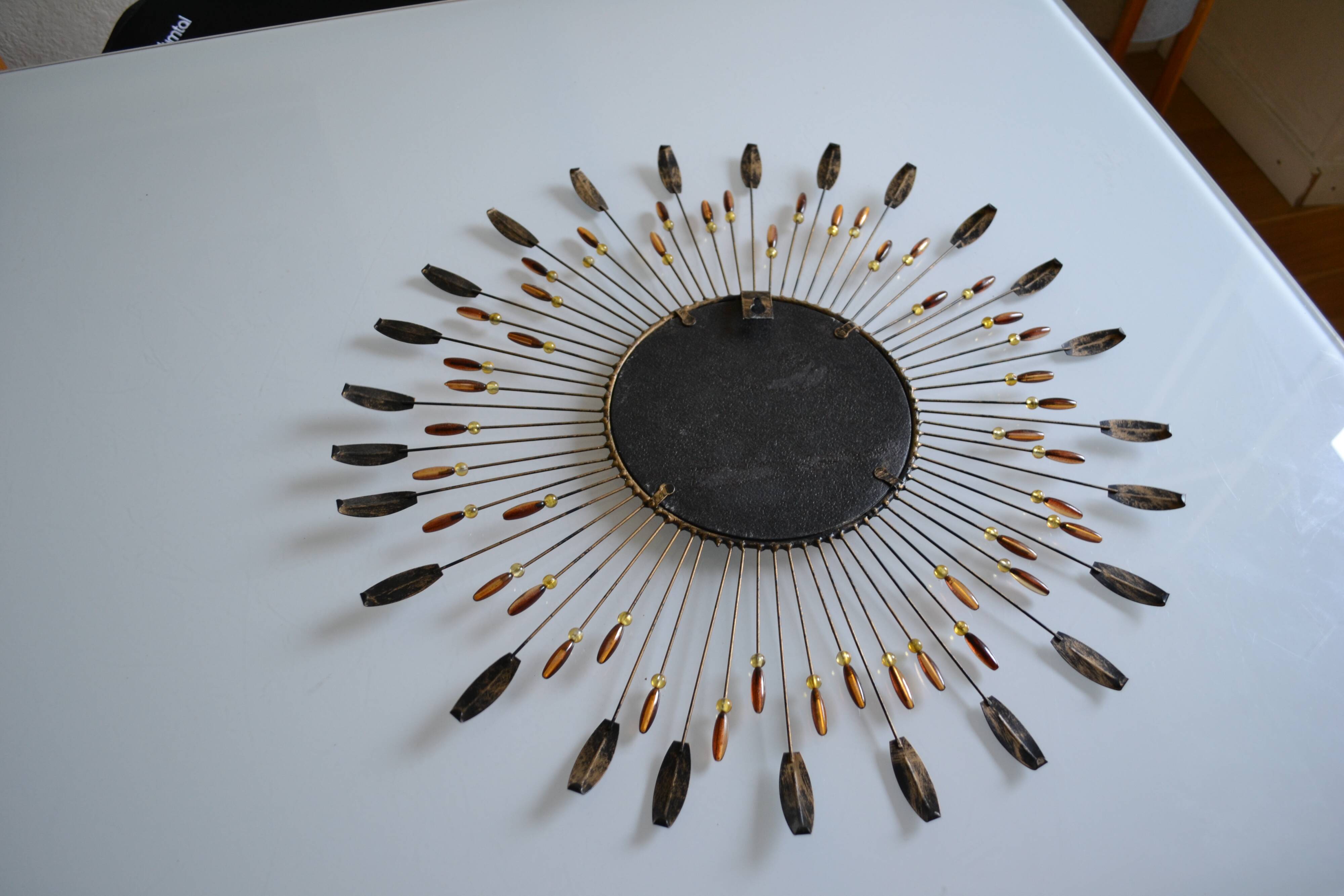 Vintage sun mirror Chaty Vallauris Diameter: 50 cm