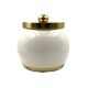 Hollywood regency white ceramic bucket, Italy, ca. 1970