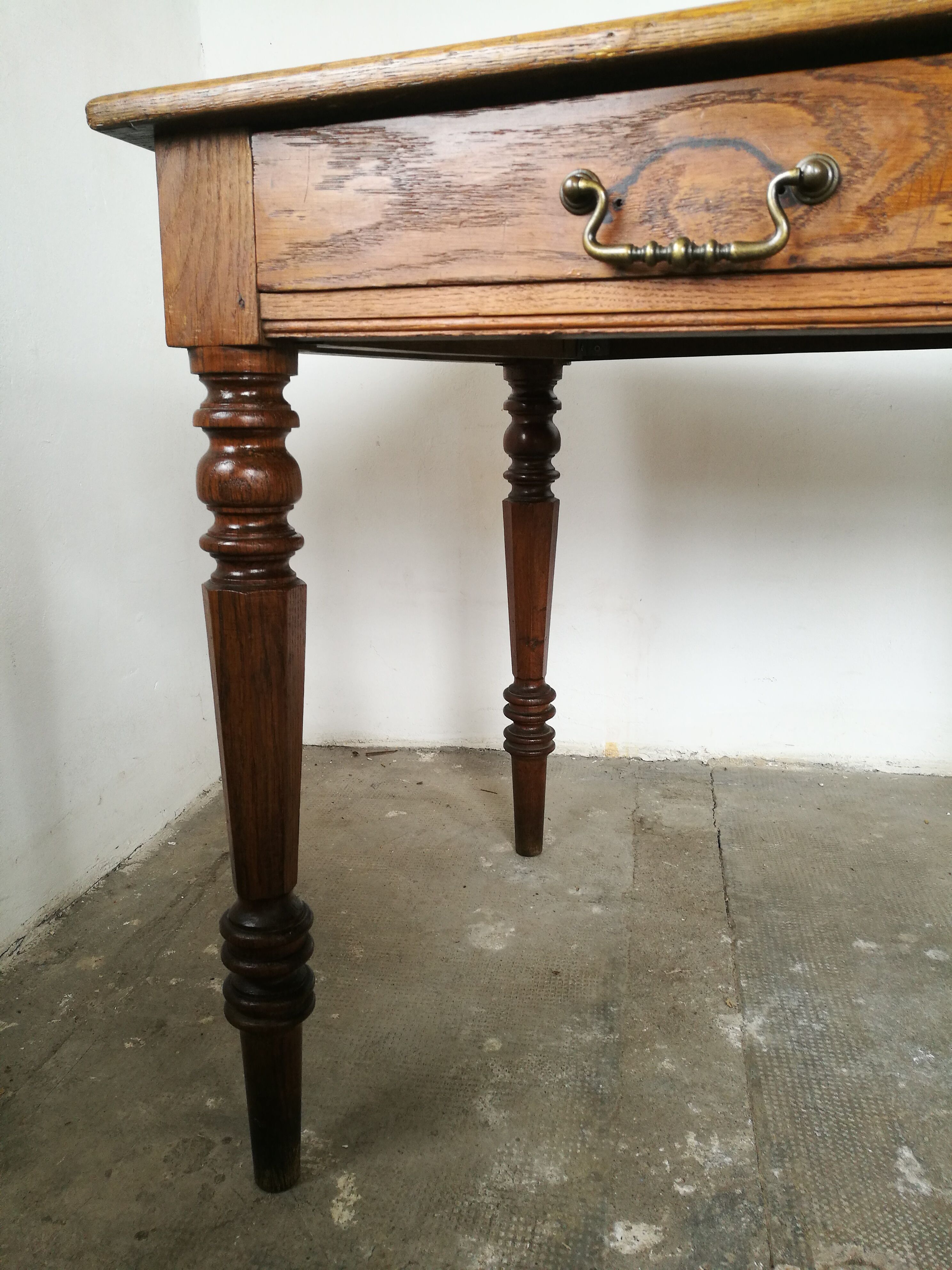 Oak farm table, wooden desk