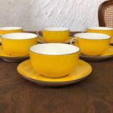 Set de 6 tasses porcelaine de  Limoges  T&V "Perrier Fils"