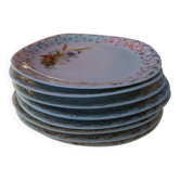 Set of 8 country-style dessert plates