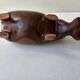 Zoomorphic wooden hippopotamus statuette sculpture