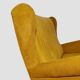 Mid-Century Three Seats Velvet Yellow Sofa, in the style of Gio Ponti