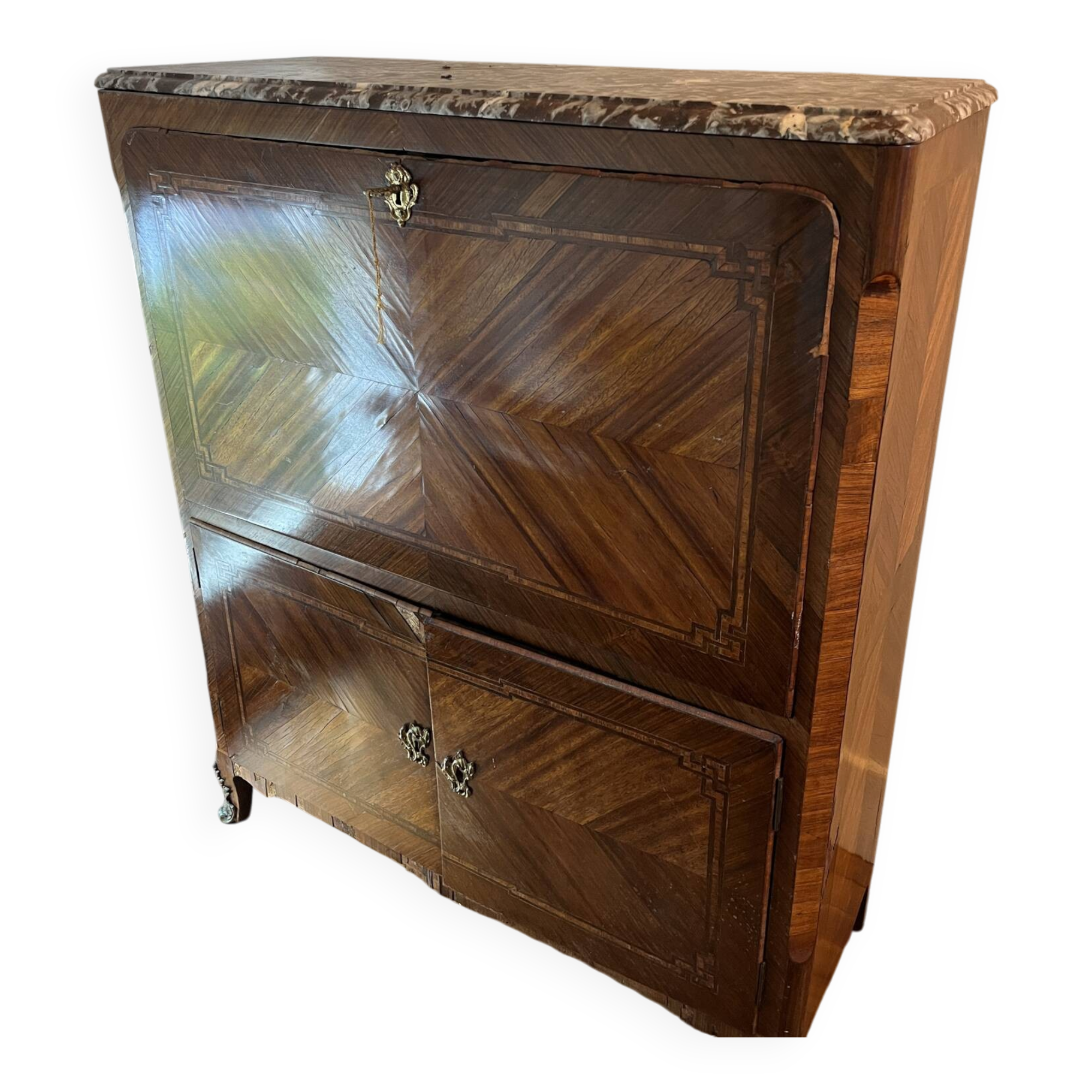 Secretary 18th century in marquetry