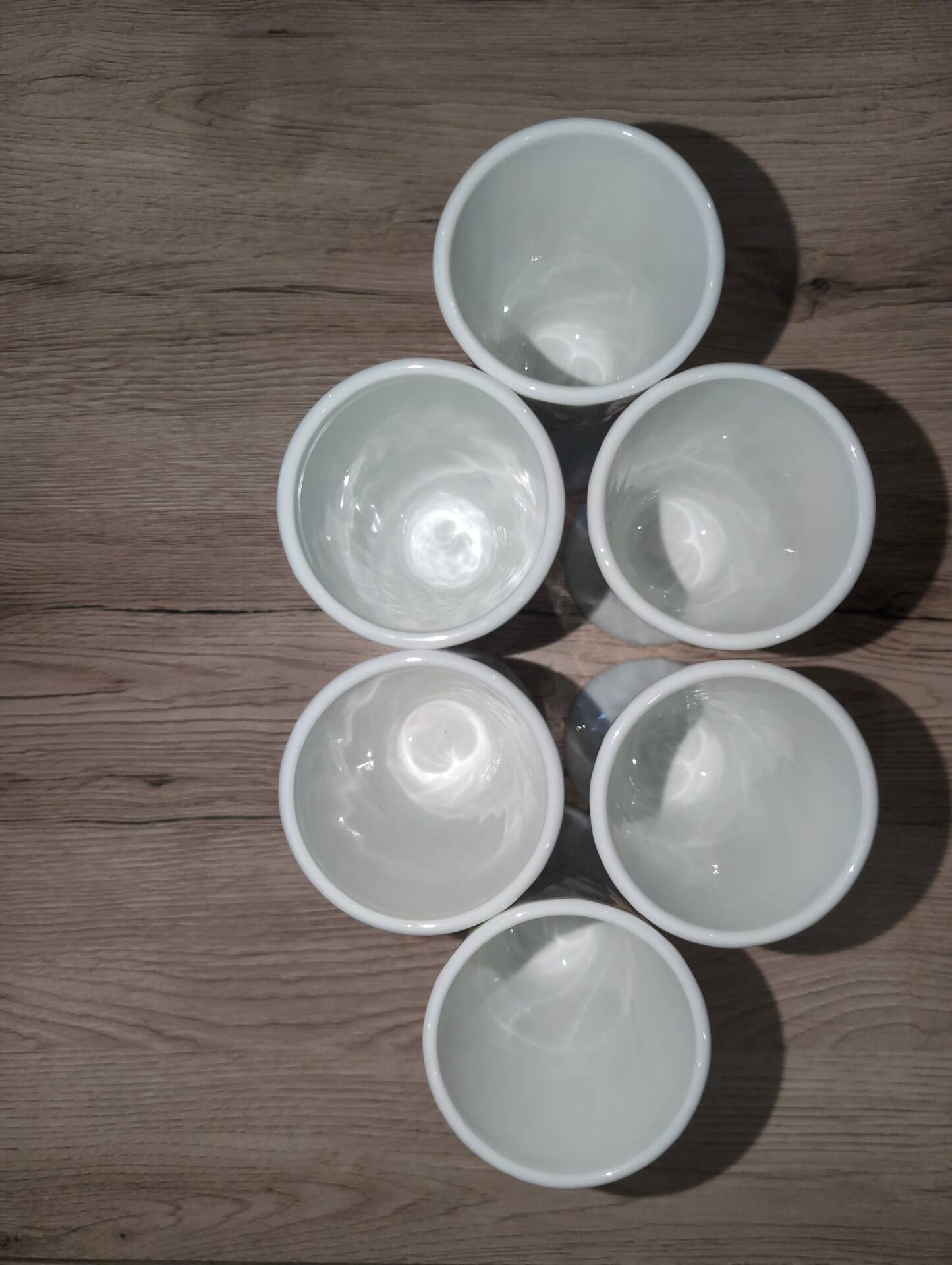 Set of 6 Vintage Mazagran Mugs Porcelain MP Tours Bluebells
