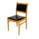 Chaise en chêne et en cuir Suède 1960