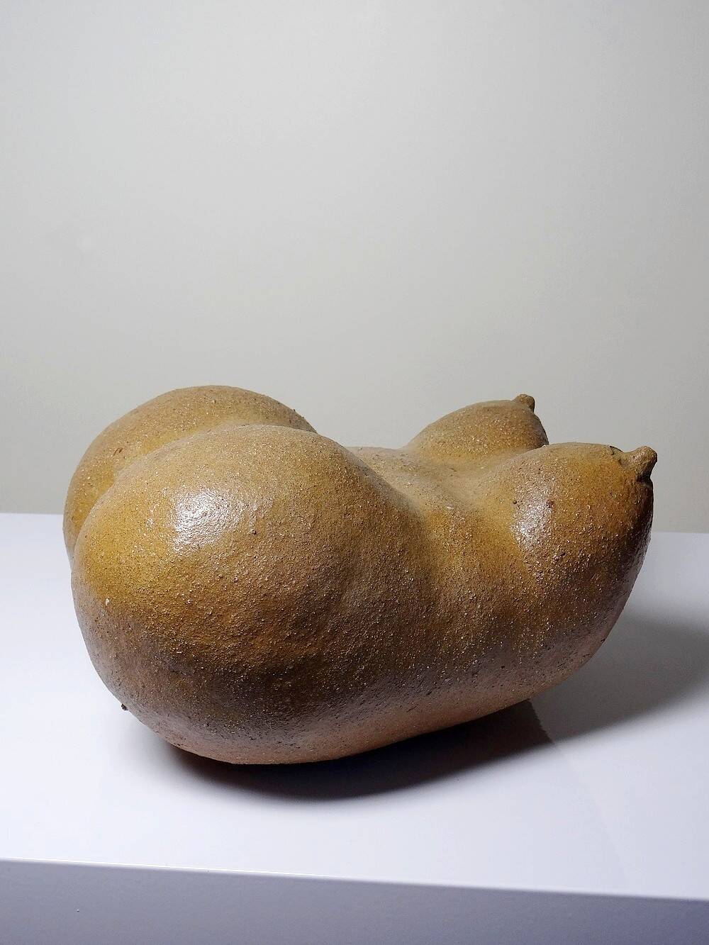 Large sculptural sandstone Venus, female bust, signed vintage, vintage 90