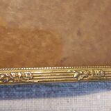 Mirror frame golden brass, Napoleon III 19x28cm