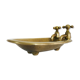 Soap holder or empty pocket vintage brass bathtub shaped. Year 60