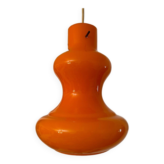 Lustre opaline orange années 70