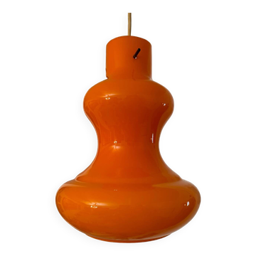 Lustre opaline orange années 70