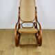 Rocking chair on runners, original light brown, 1970s - perfect like new