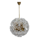 Lustre/plafonnier Sputnik de l'ère spatiale avec fleurs en cristal, Allemagne, années 1970