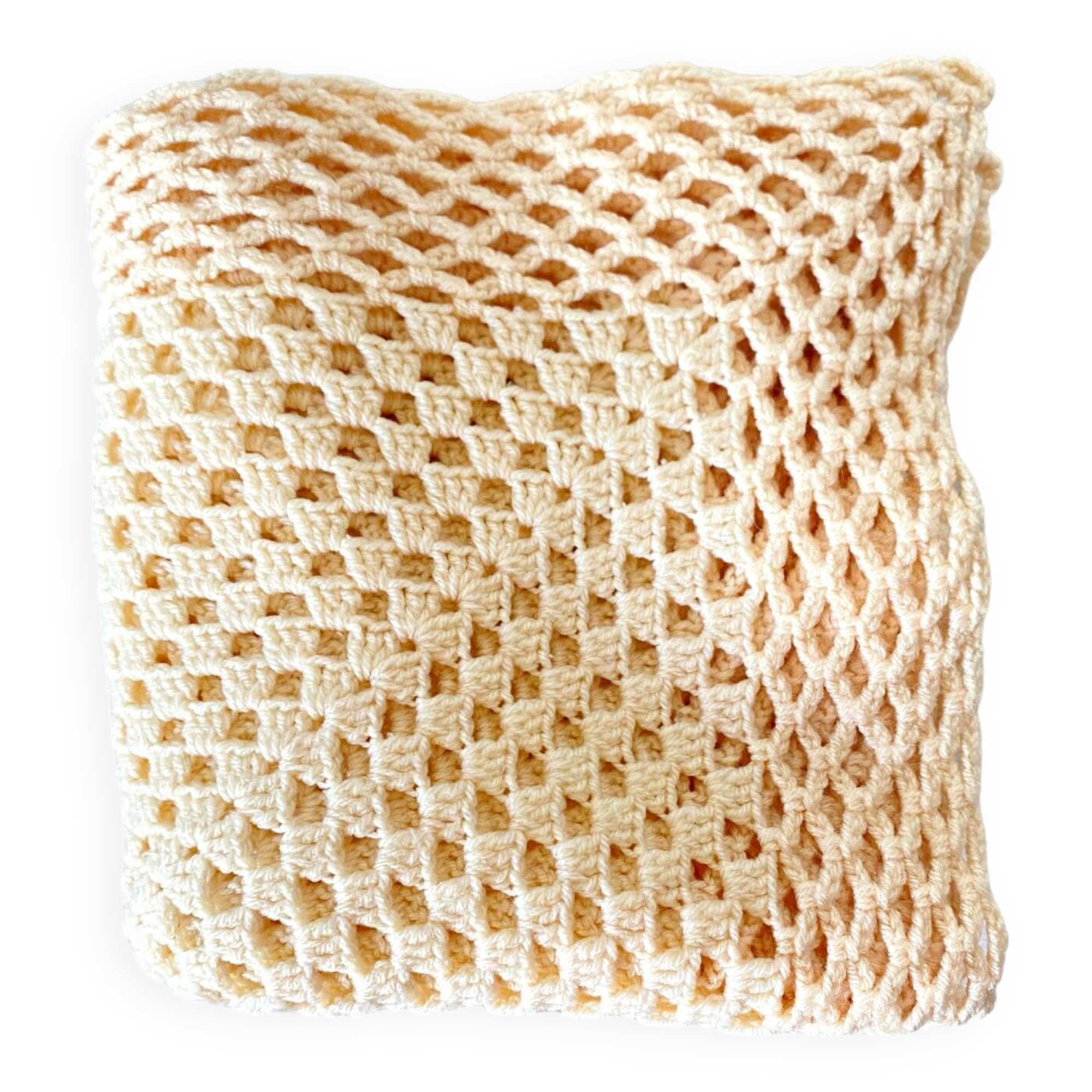 Crochet plaid blanket 125x130