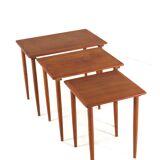 Set of 3 danish nesting tables - danish mid century modern design
