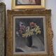 Anemones and Daffodils, Oil on Canvas Signed