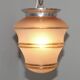 Ceiling light / Art Deco lamp in pink and gold with a glass shade - Silver Fitter